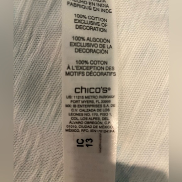 CHICO'S Chevy Tie Dye Scoop Short Sleeve Knit Tee Top NWT Size 3 (16/18-XL) - Picture 6 of 6